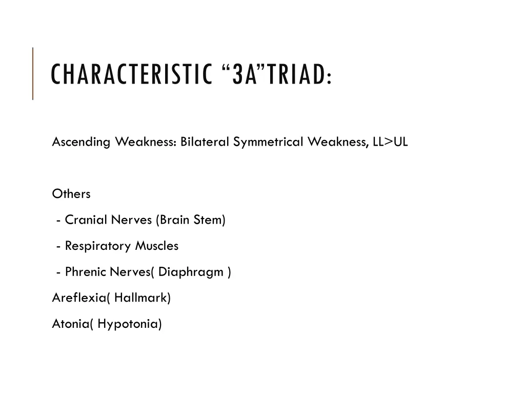 characteristic 3a triad