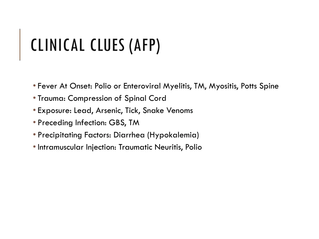 clinical clues afp