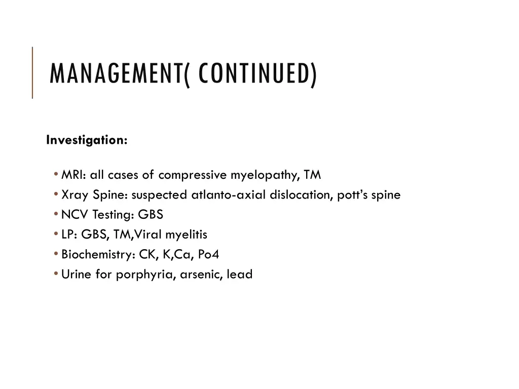 management continued