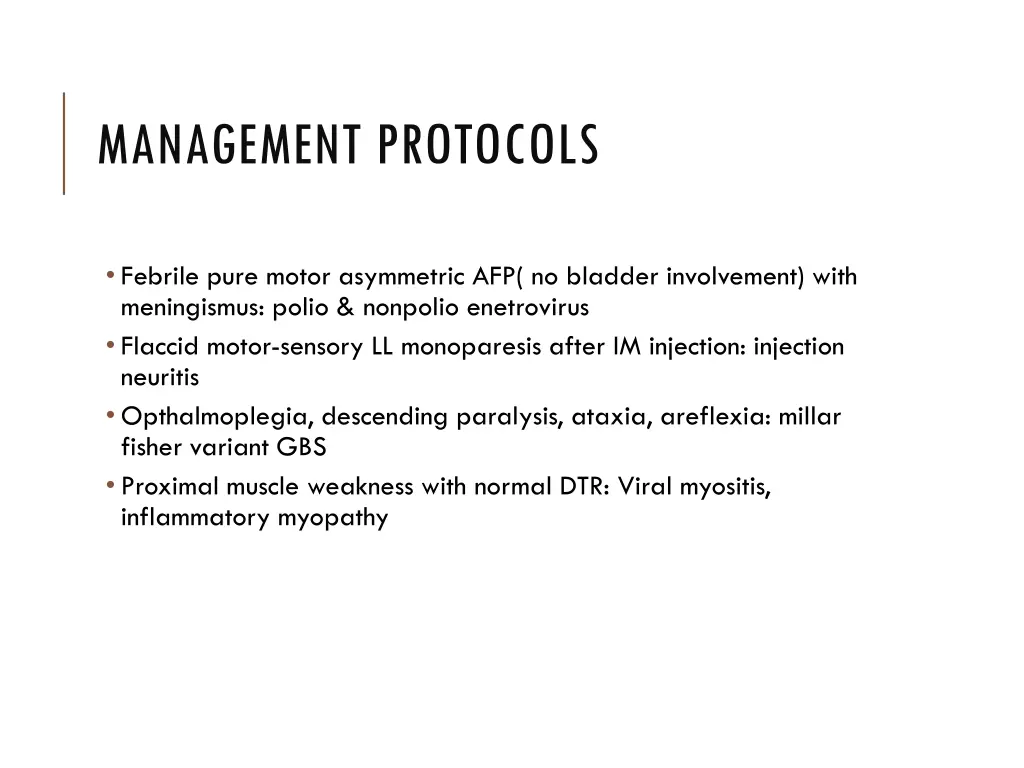 management protocols