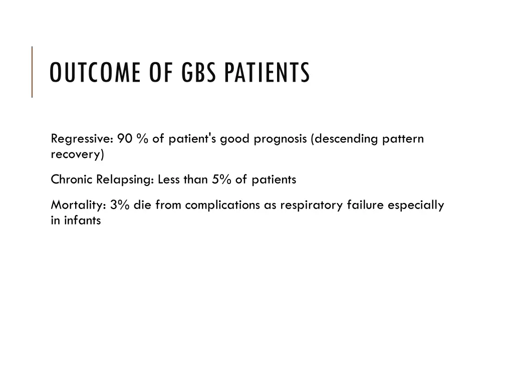 outcome of gbs patients