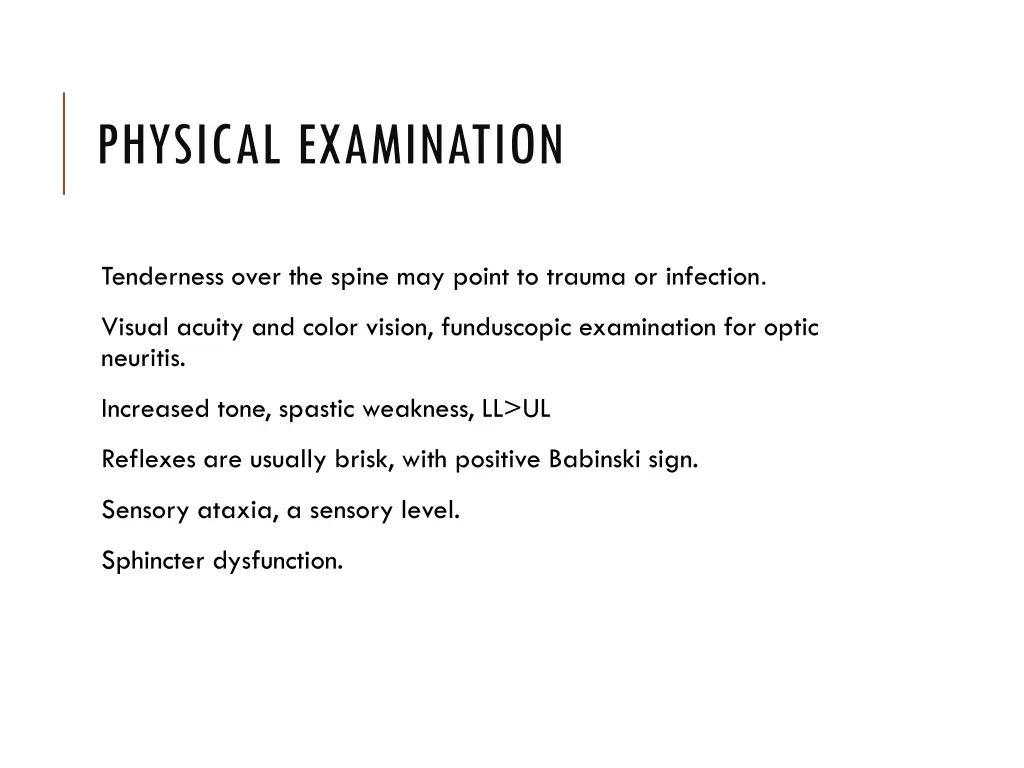 physical examination