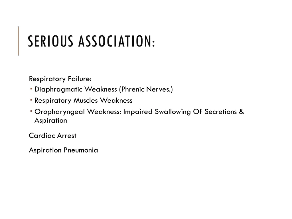 serious association