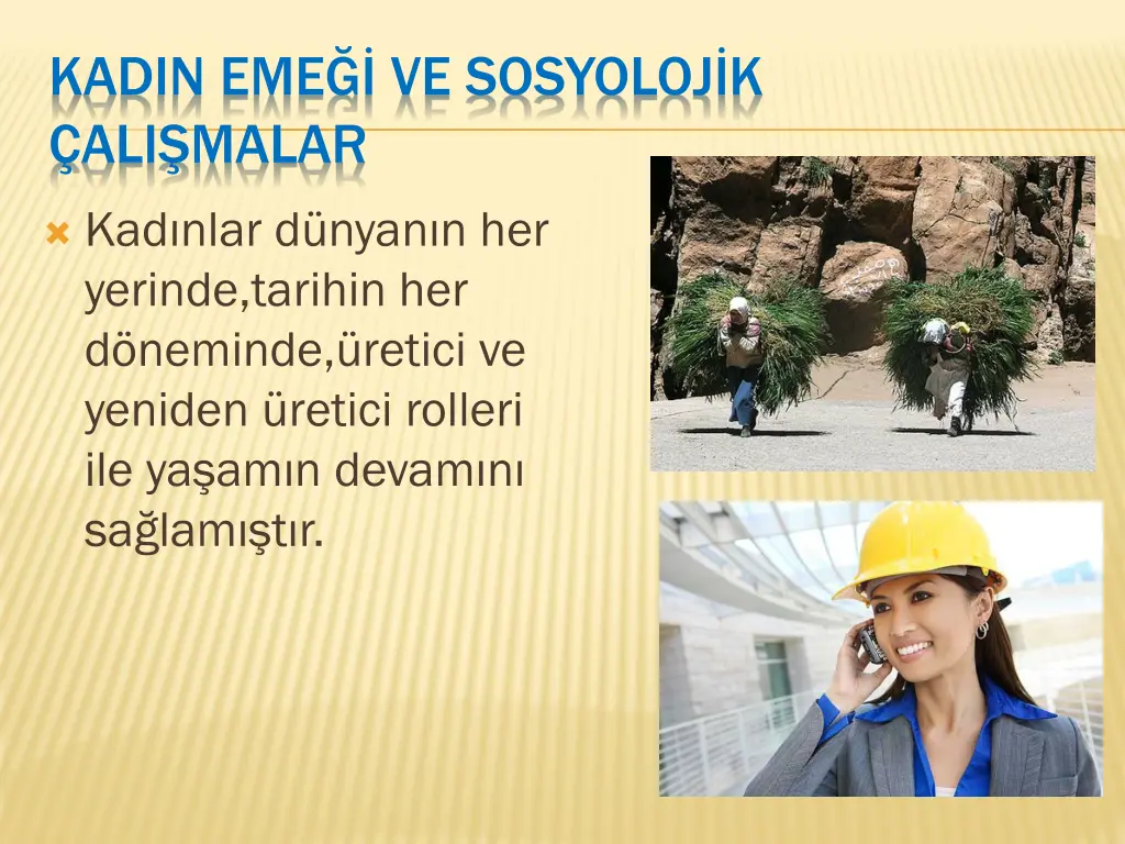 kadin eme ve sosyoloj k ali malar