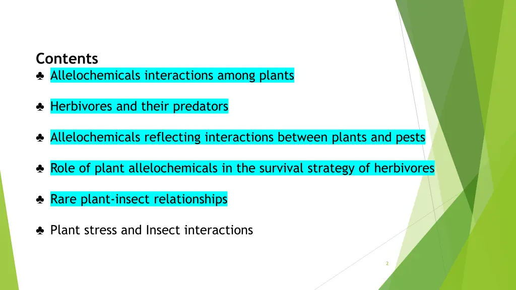 contents allelochemicals interactions among plants