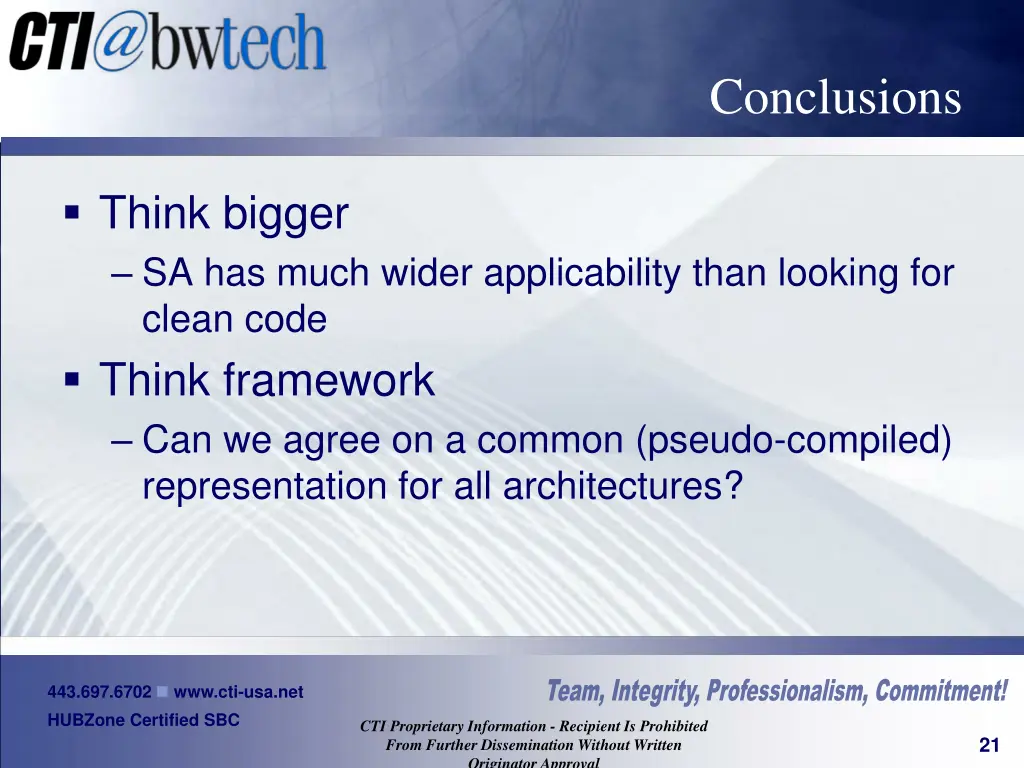 conclusions