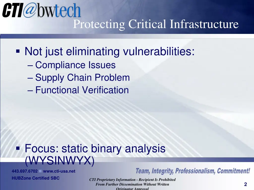 protecting critical infrastructure