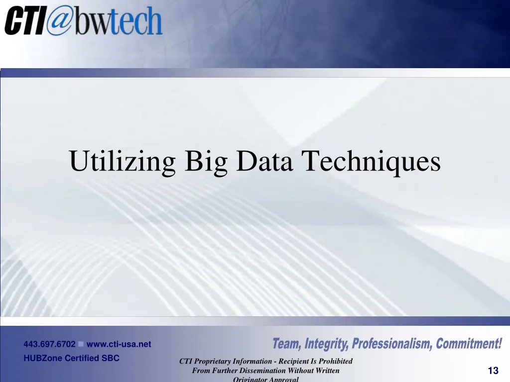utilizing big data techniques