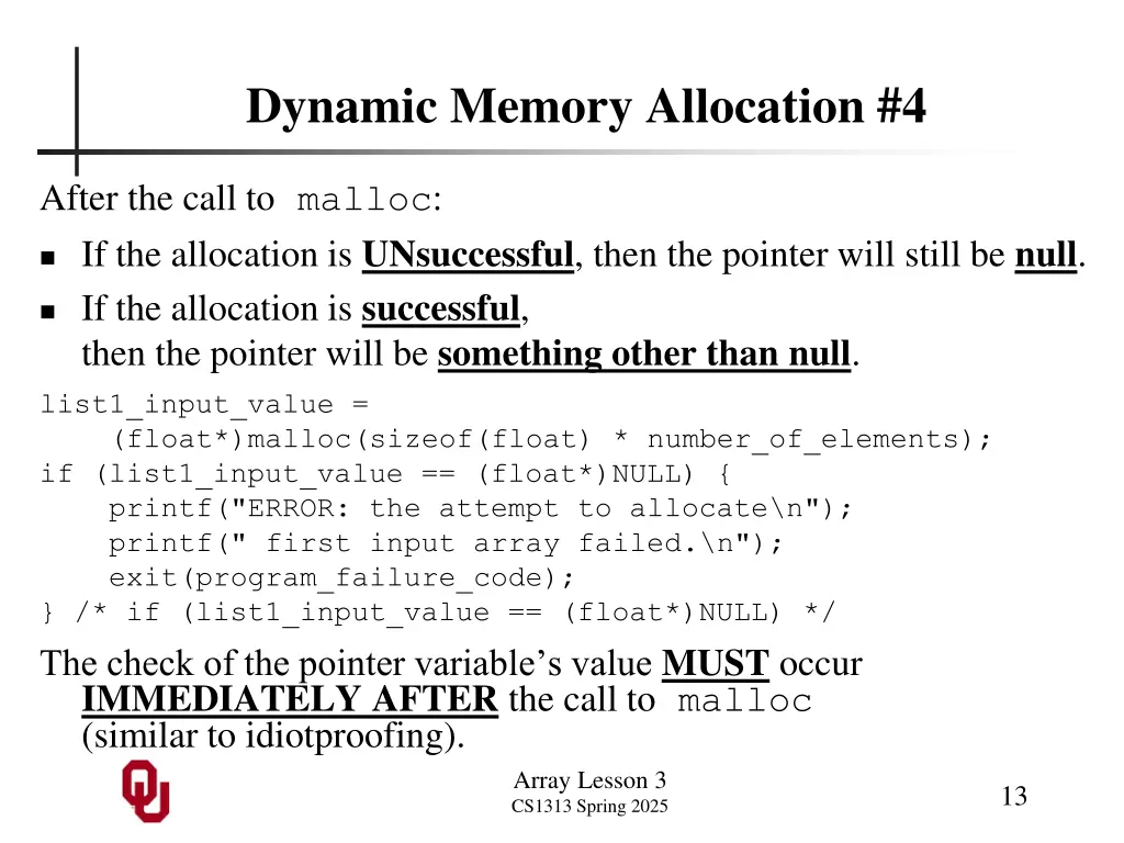 dynamic memory allocation 4
