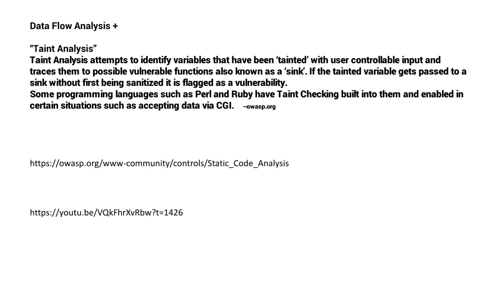 data flow analysis