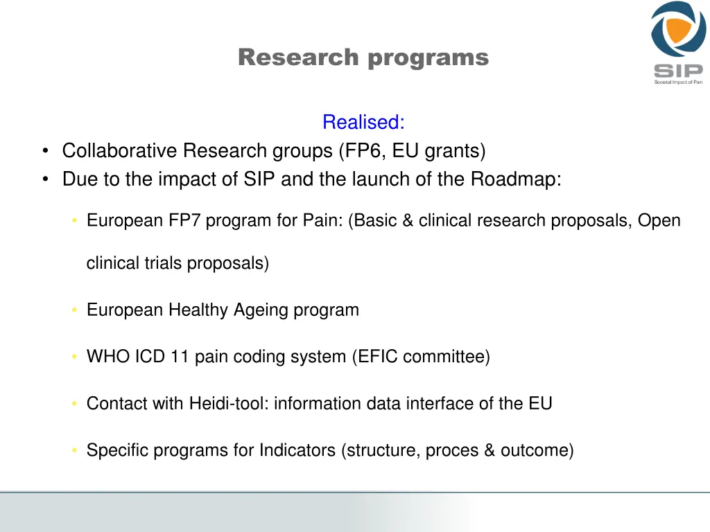 research programs