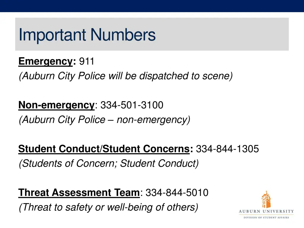 important numbers