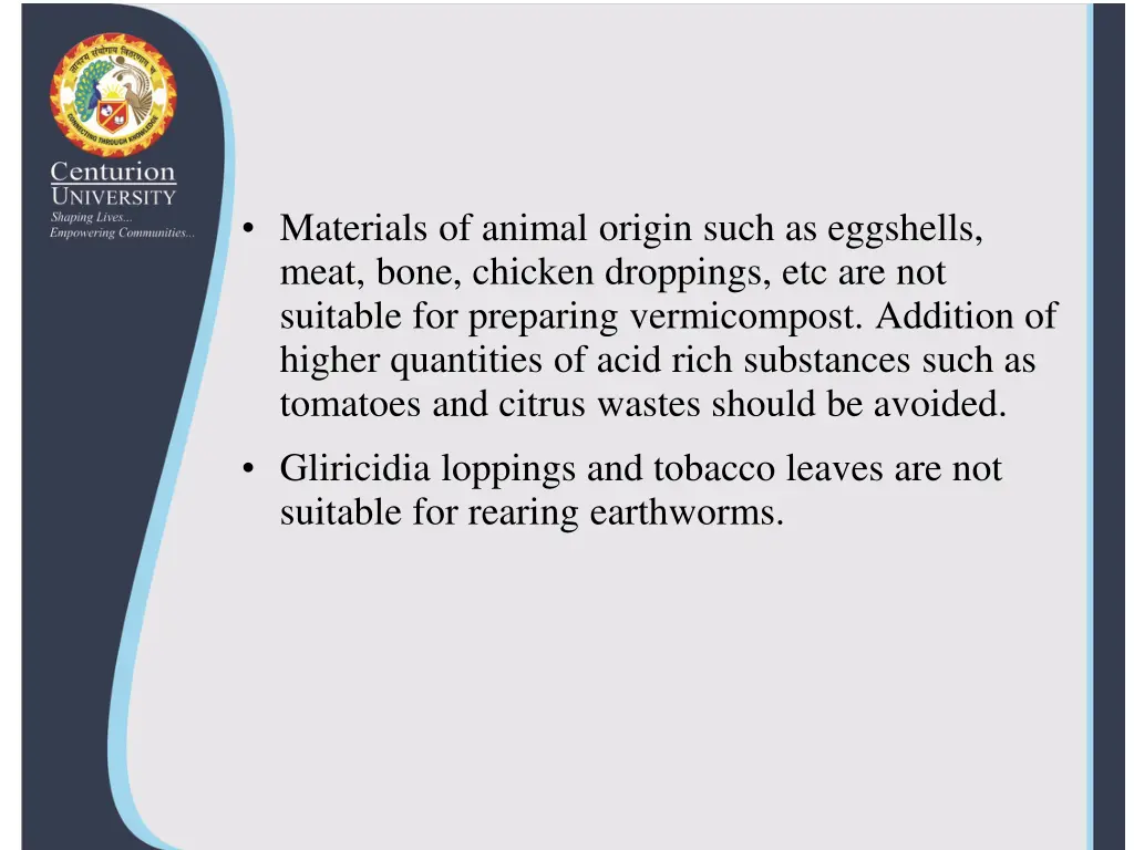 materials of animal origin such as eggshells meat