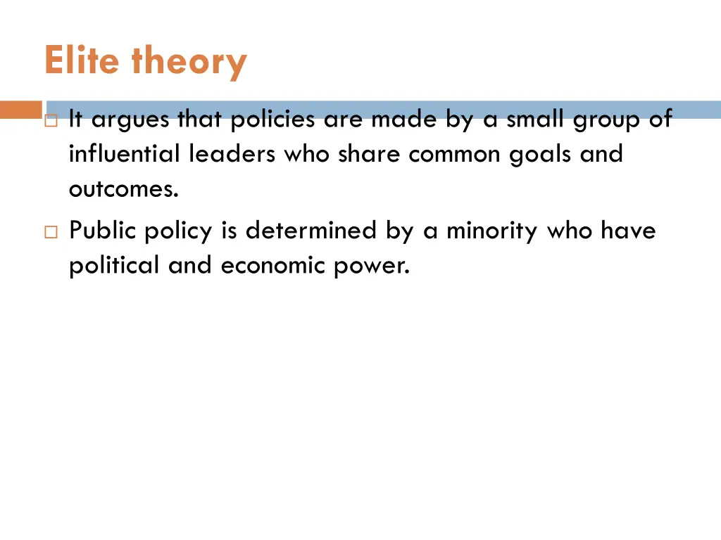 elite theory