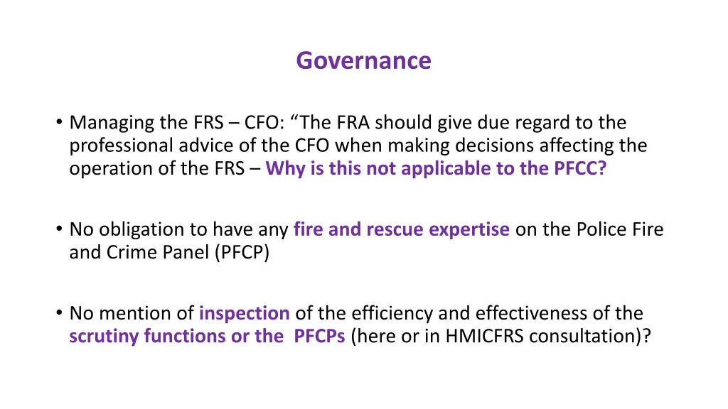 governance