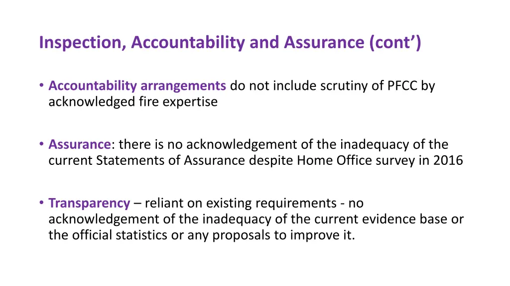 inspection accountability and assurance cont 1