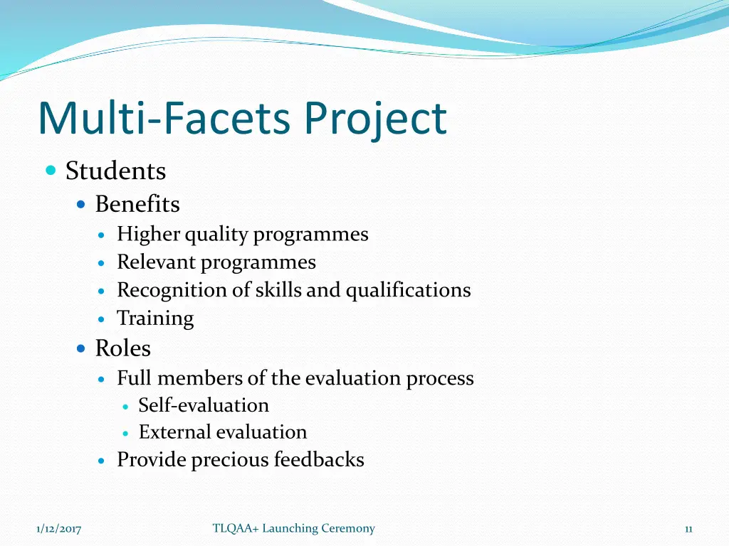 multi facets project students benefits higher