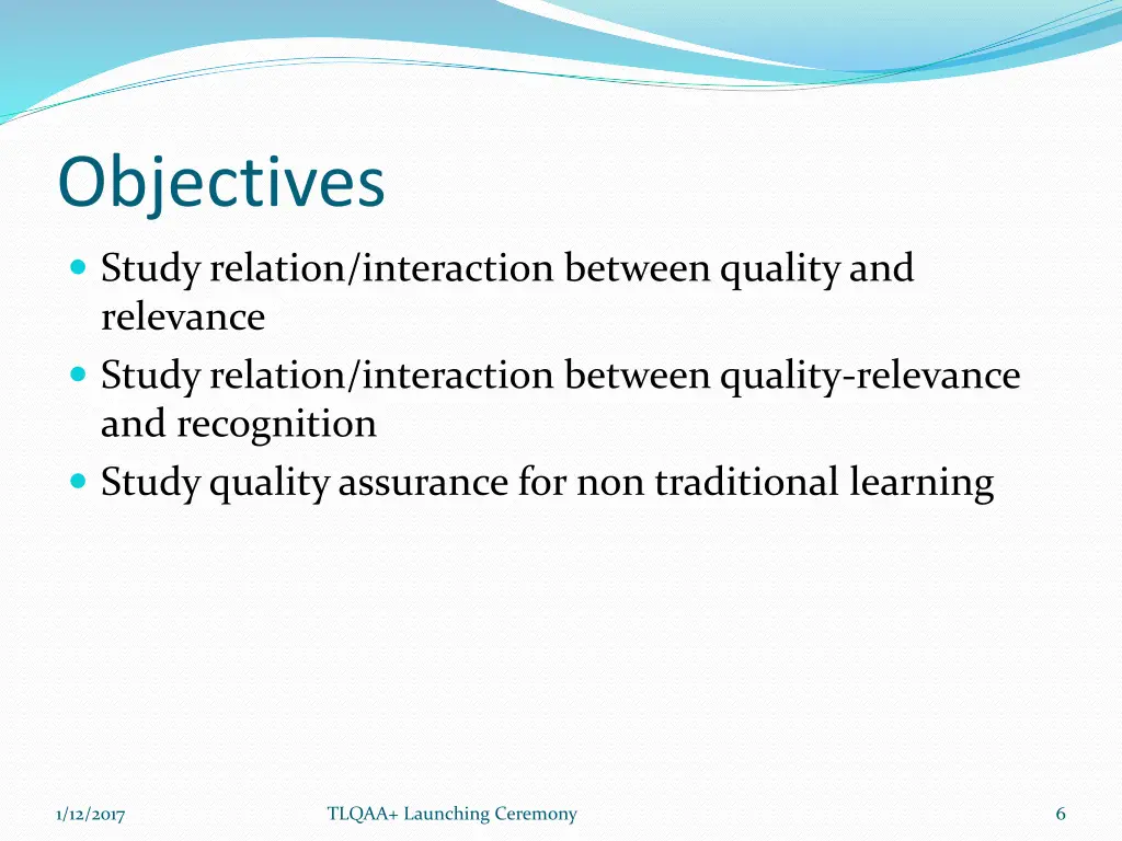 objectives