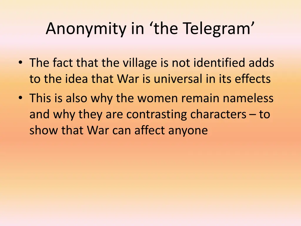 anonymity in the telegram