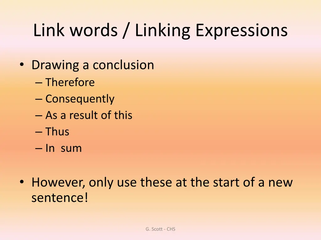 link words linking expressions 1