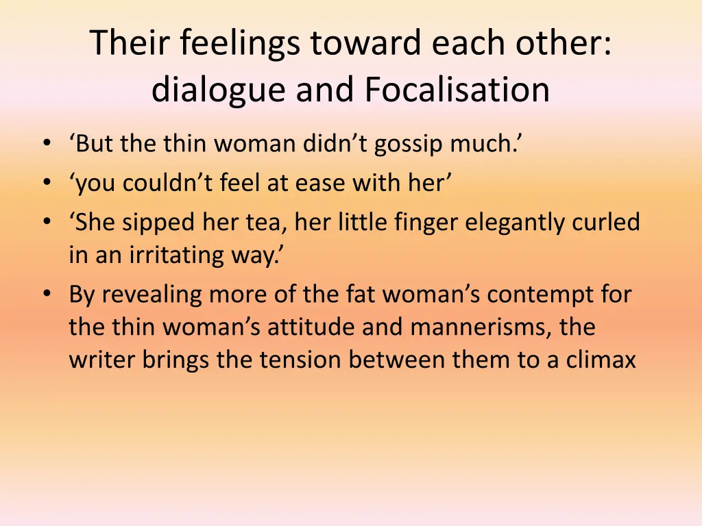 their feelings toward each other dialogue 2