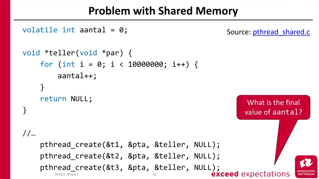 problem with shared memory