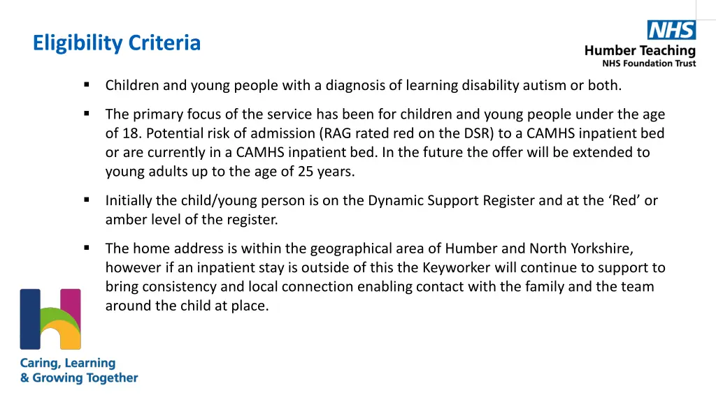 eligibility criteria