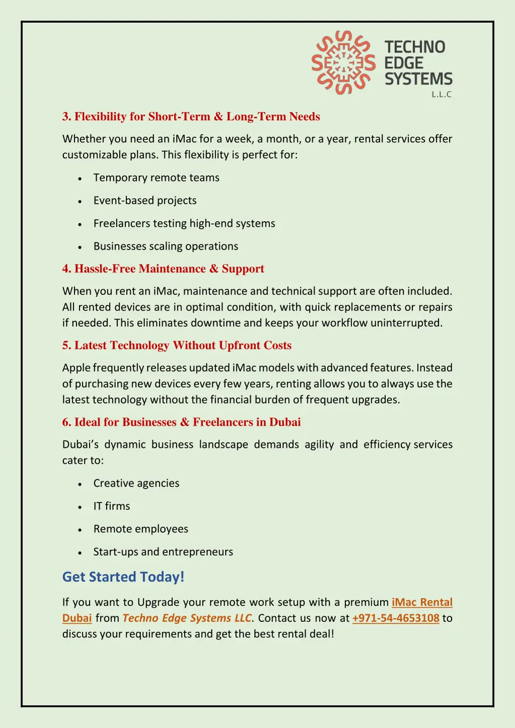 3 flexibility for short term long term needs