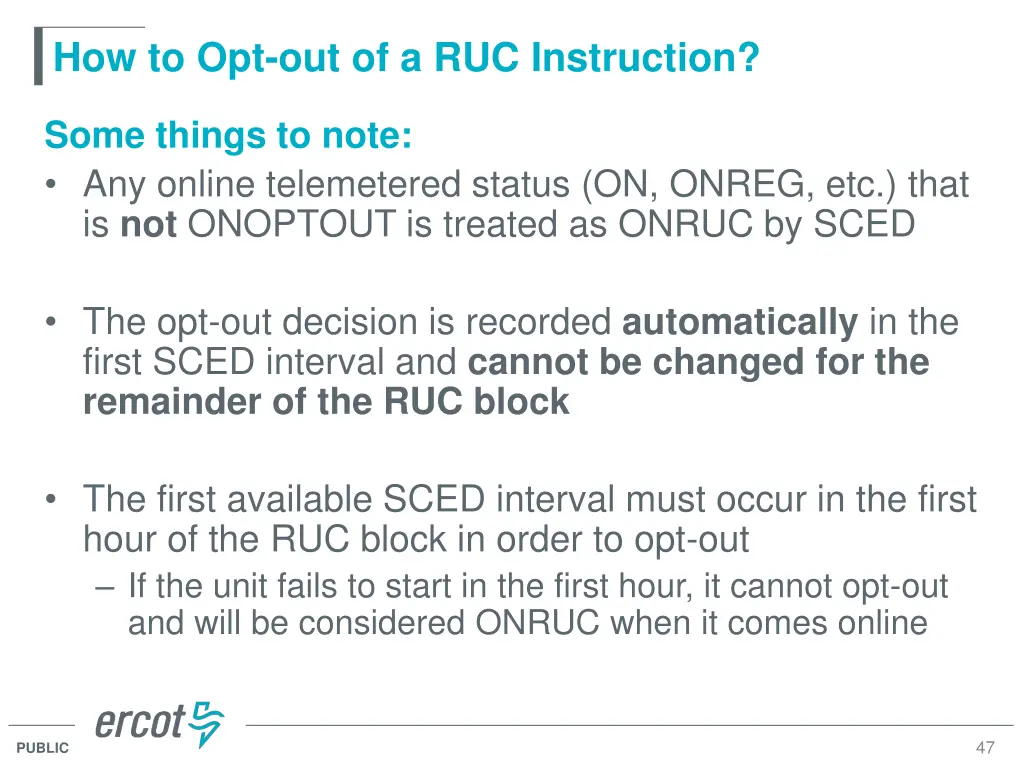 how to opt out of a ruc instruction 2