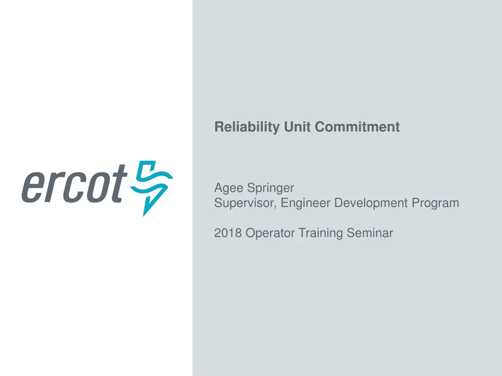 reliability unit commitment