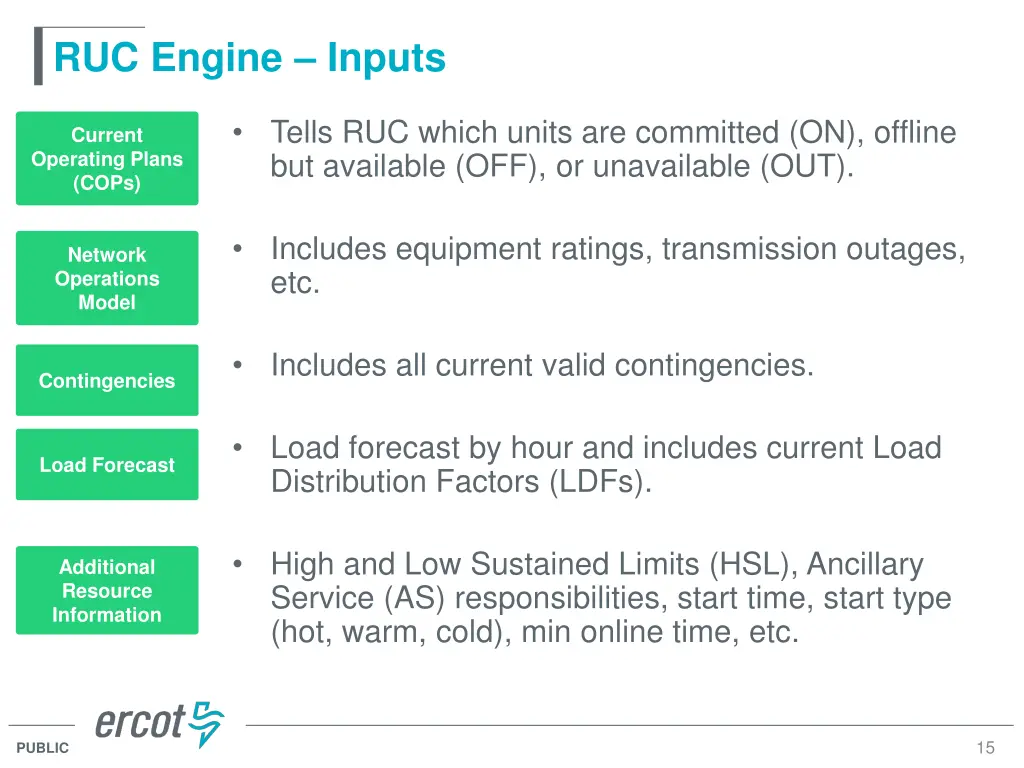 ruc engine inputs
