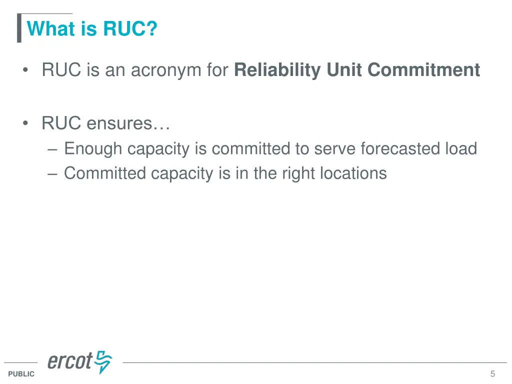 what is ruc