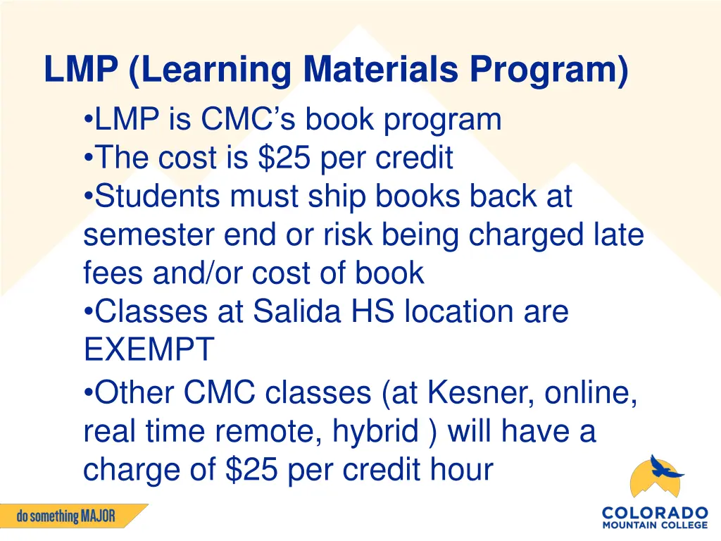 lmp learning materials program lmp is cmc s book