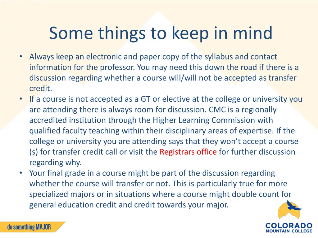 some things to keep in mind