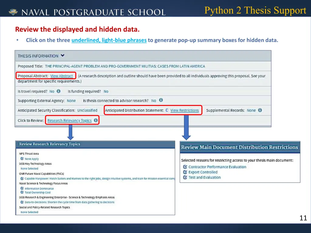 python 2 thesis support 11