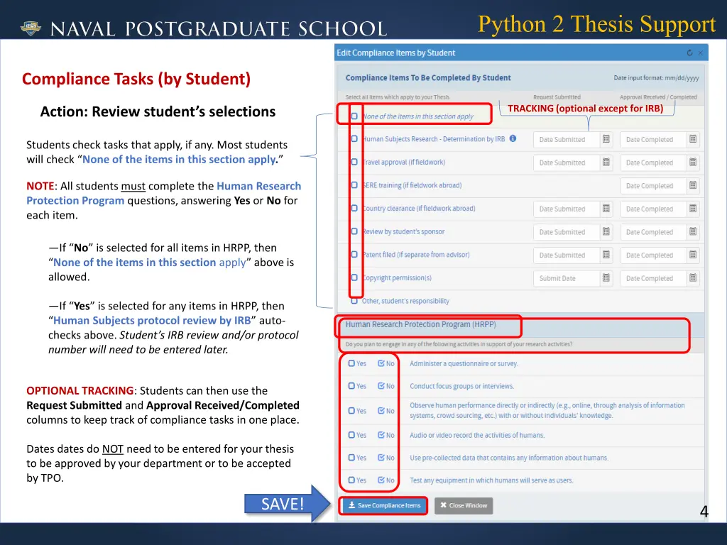 python 2 thesis support 4