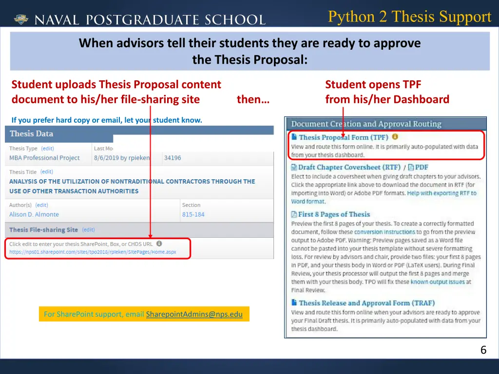 python 2 thesis support 6