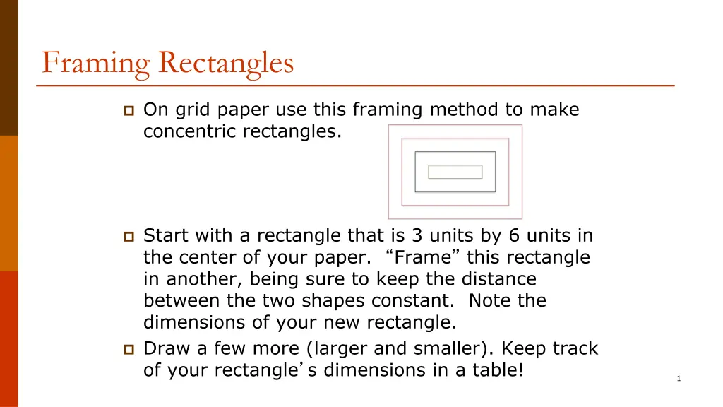 framing rectangles