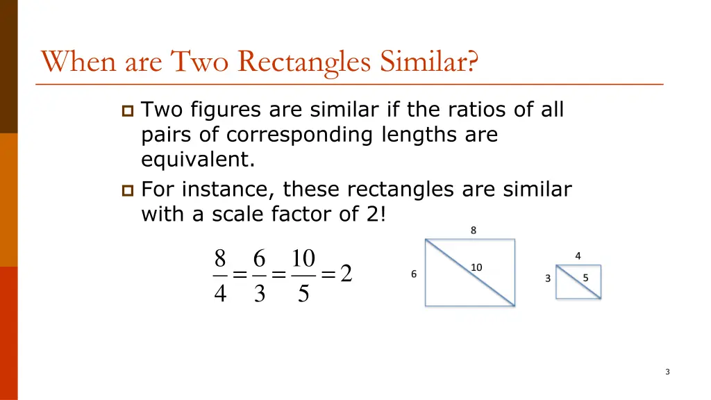 when are two rectangles similar