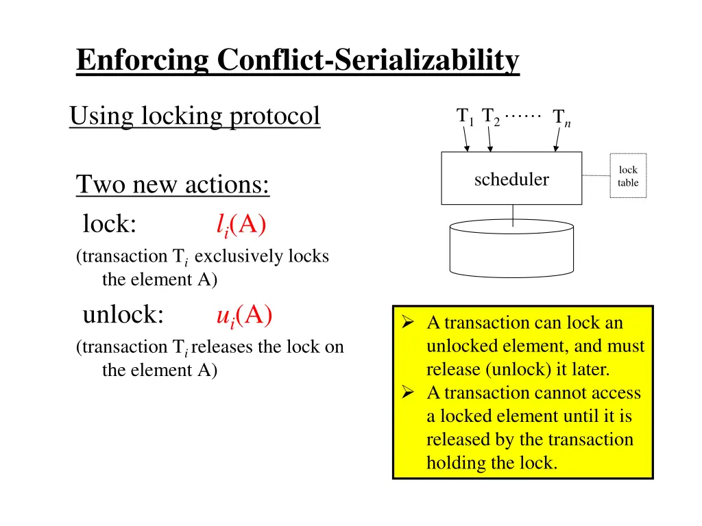 enforcing conflict serializability 2