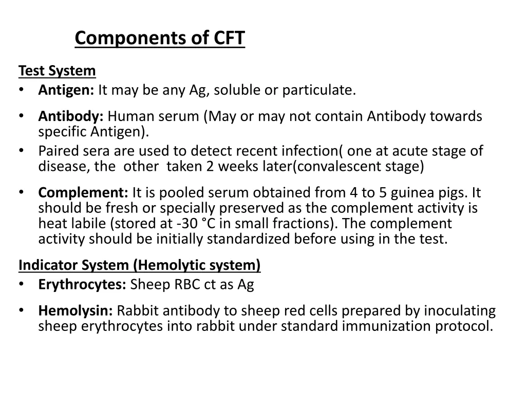 components of cft
