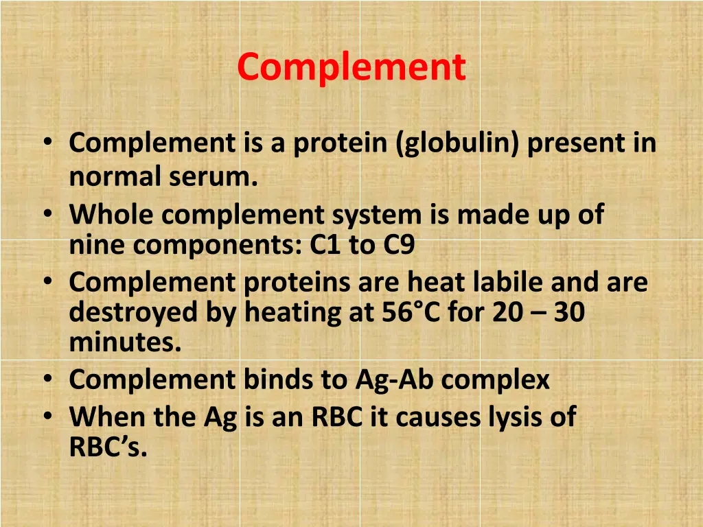 complement
