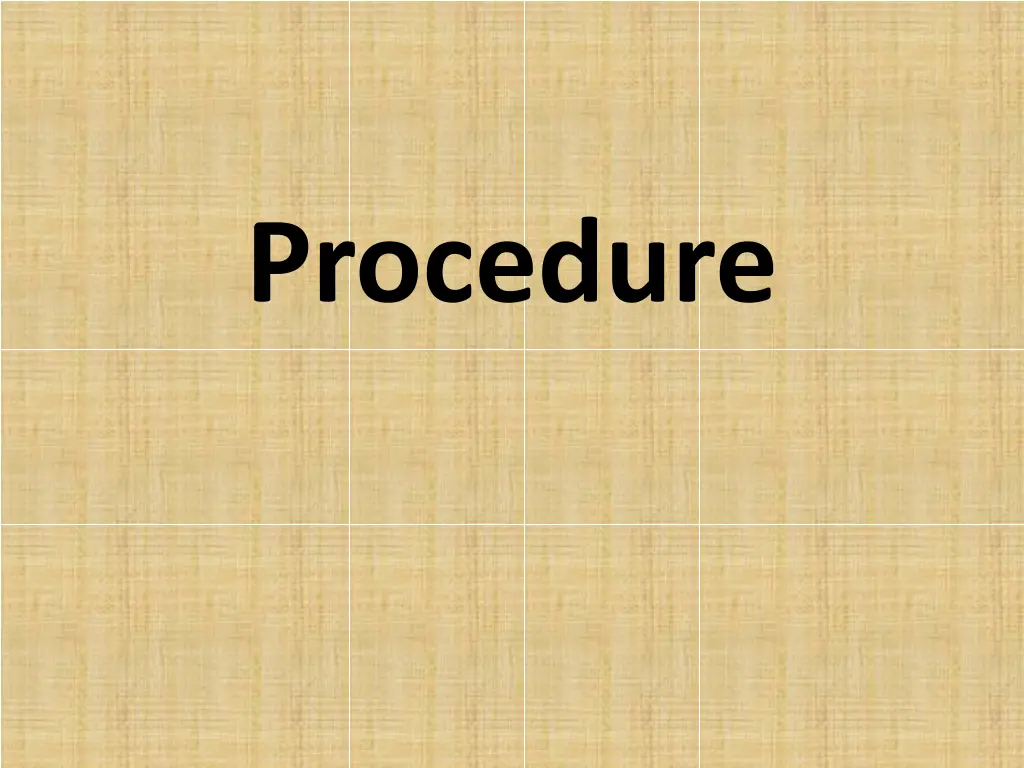 procedure