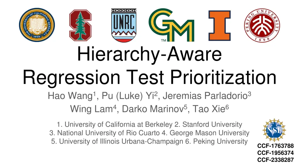 hierarchy aware regression test prioritization