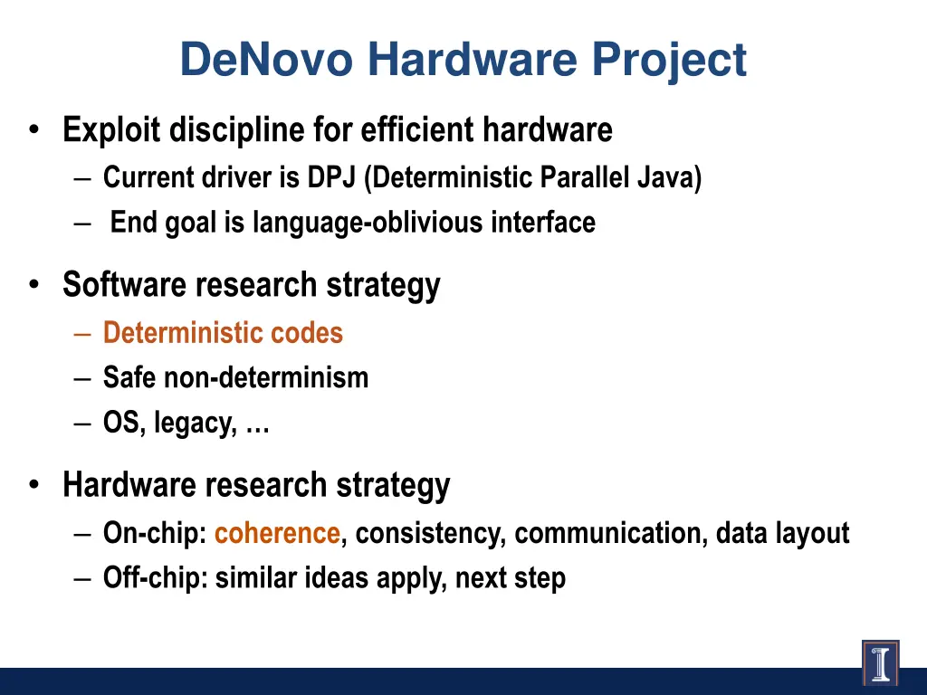 denovo hardware project