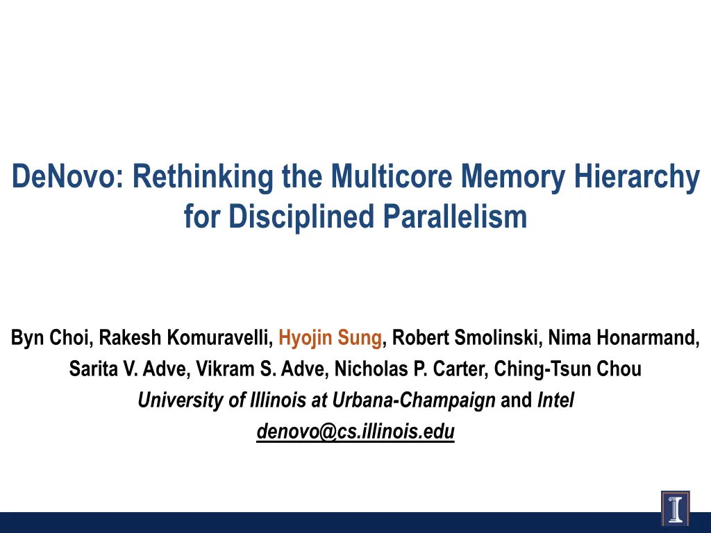 denovo rethinking the multicore memory hierarchy