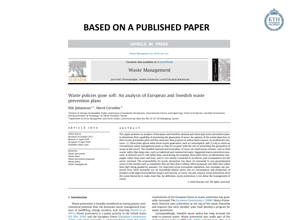 based on a published paper