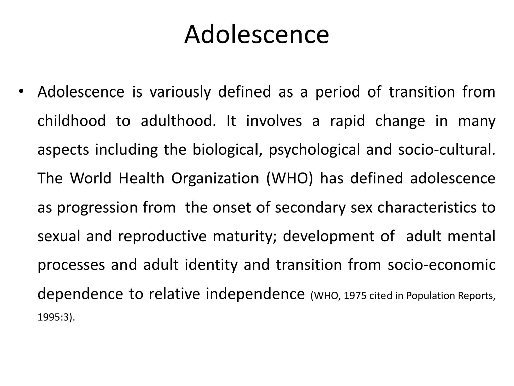 adolescence
