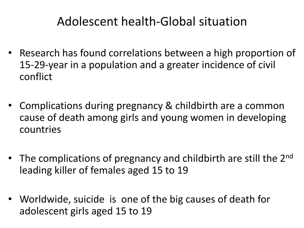 adolescent health global situation 3