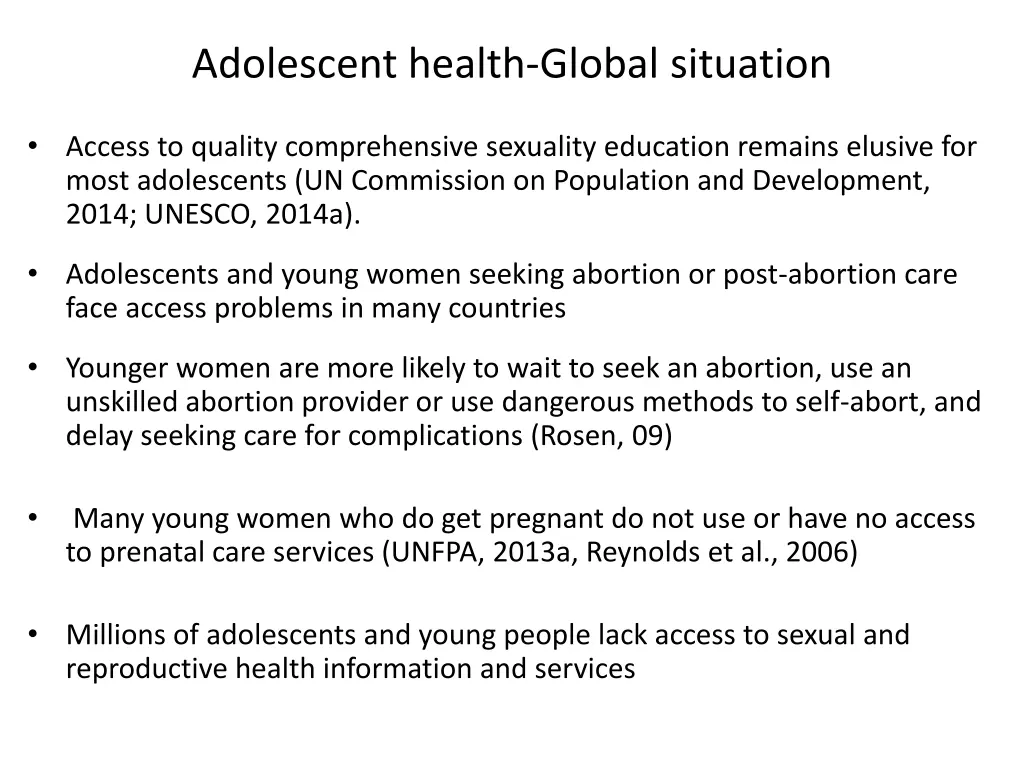 adolescent health global situation 5
